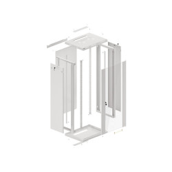 RACKOVÁ SKŘÍŇ 19" NÁSTĚNNÁ 27U/600X450 (FLAT PACK) ŠEDÁ  V2
