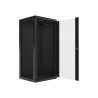 19" RACKOVÁ SKŘÍŇ PRO MONTÁŽ NA STĚNU 27U/600X600 (FLAT PACK) ČERNÁ  V2