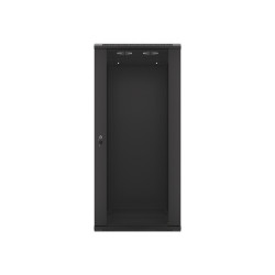 19" RACKOVÁ SKŘÍŇ PRO MONTÁŽ NA STĚNU 27U/600X600 (FLAT PACK) ČERNÁ  V2