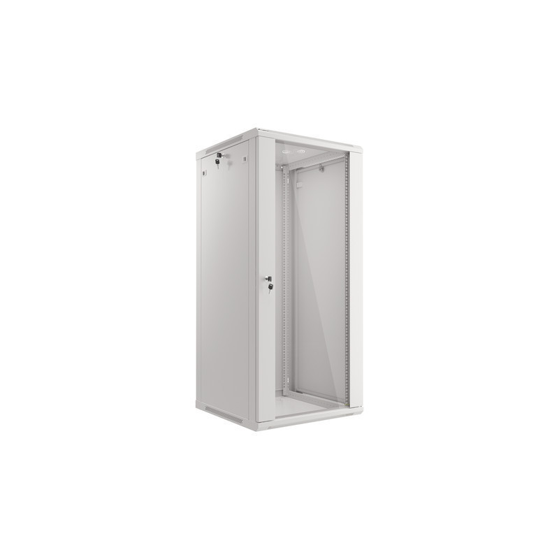 RACKOVÁ SKŘÍŇ 19" NÁSTĚNNÁ 27U/600X600 (FLAT PACK) S PROSKLENÝMI DVEŘMI ŠEDÁ V2 RACKOVÁ SKŘÍŇ 19" NÁSTĚNNÁ 27U/600X600 (FLAT PACK) S PROSKLENÝMI DVEŘMI ŠEDÁ V2