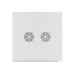 RACKOVÁ SKŘÍŇ 19" NÁSTĚNNÁ 27U/600X600 (FLAT PACK) S PROSKLENÝMI DVEŘMI ŠEDÁ  V2