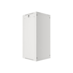 RACKOVÁ SKŘÍŇ 19" NÁSTĚNNÁ 27U/600X600 (FLAT PACK) S PROSKLENÝMI DVEŘMI ŠEDÁ  V2