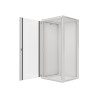 RACKOVÁ SKŘÍŇ 19" NÁSTĚNNÁ 27U/600X600 (FLAT PACK) S PROSKLENÝMI DVEŘMI ŠEDÁ  V2