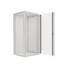 RACKOVÁ SKŘÍŇ 19" NÁSTĚNNÁ 27U/600X600 (FLAT PACK) S PROSKLENÝMI DVEŘMI ŠEDÁ  V2