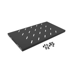 19" PEVNÁ POLICE 1U/486X270MM MAX. NOSNOST DO 120 KG ČERNÁ 
