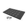19" PEVNÁ POLICE 1U/486X270MM MAX. NOSNOST DO 120 KG ČERNÁ 