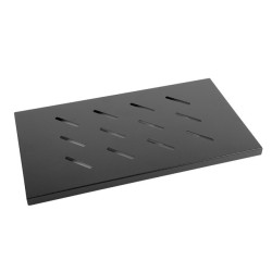 19" PEVNÁ POLICE 1U/465X315MM MAX. NOSNOST DO 120 KG ČERNÁ 