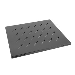 19" PEVNÁ POLICE 1U/465X515MM MAX. NOSNOST DO 120 KG ČERNÁ 
