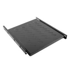19" POSUVNÁ POLICE 1U/463X550MM MAX. NOSNOST DO 60 KG ČERNÁ 