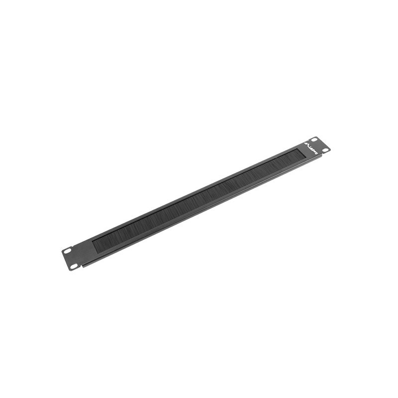 19" KARTÁČOVÝ PANEL 1U ČERNÝ  AK-1101-B