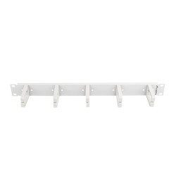 19" PANEL PRO SPRÁVU KABELŮ S 5 PLASTOVÝMI DRŽÁKY 1U TYP B ŠEDÝ 