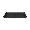 19" PEVNÁ POLICE 1U/483X315MM MAX. NOSNOST DO 25 KG ČERNÁ 
