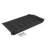 19" PEVNÁ POLICE 1U/483X315MM MAX. NOSNOST DO 25 KG ČERNÁ 