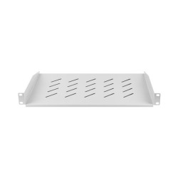 19" PEVNÁ POLICE 1U/483X315MM MAX. NOSNOST DO 25 KG ŠEDÁ 