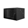 RACKOVÁ SKŘÍŇ 19" DVOUDÍLNÁ NÁSTĚNNÁ 6U/600X600 (FLAT PACK) ČERNÁ