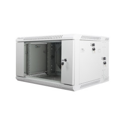 RACKOVÁ SKŘÍŇ 19" DVOUDÍLNÁ NÁSTĚNNÁ 6U/600X600 (FLAT PACK) ŠEDÁ