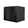 RACKOVÁ SKŘÍŇ 19" DVOUDÍLNÁ NÁSTĚNNÁ 9U/600X600 (FLAT PACK) ČERNÁ