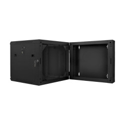 RACKOVÁ SKŘÍŇ 19" DVOUDÍLNÁ NÁSTĚNNÁ 9U/600X600 (FLAT PACK) ČERNÁ