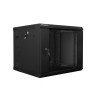 RACKOVÁ SKŘÍŇ 19" DVOUDÍLNÁ NÁSTĚNNÁ 9U/600X600 (FLAT PACK) ČERNÁ