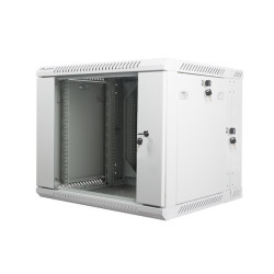 RACKOVÁ SKŘÍŇ 19" DVOUDÍLNÁ NÁSTĚNNÁ 9U/600X600 (FLAT PACK) ŠEDÁ