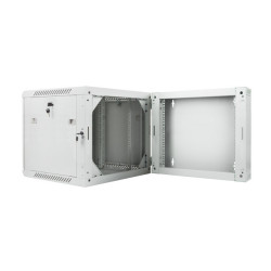 RACKOVÁ SKŘÍŇ 19" DVOUDÍLNÁ NÁSTĚNNÁ 9U/600X600 (FLAT PACK) ŠEDÁ