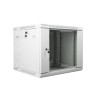 RACKOVÁ SKŘÍŇ 19" DVOUDÍLNÁ NÁSTĚNNÁ 9U/600X600 (FLAT PACK) ŠEDÁ