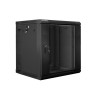 RACKOVÁ SKŘÍŇ 19" DVOUDÍLNÁ NÁSTĚNNÁ 12U/600X600 (FLAT PACK) ČERNÁ