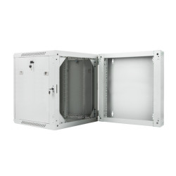 RACKOVÁ SKŘÍŇ 19" DVOUDÍLNÁ NÁSTĚNNÁ 12U/600X600 (FLAT PACK) ŠEDÁ