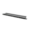 PATCH PANEL 24 PORTŮ 0,5U 19" CAT.5E UTP ČERNÝ