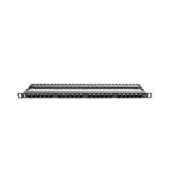 PATCH PANEL 24 PORTŮ 0,5U 19" CAT.5E UTP ČERNÝ