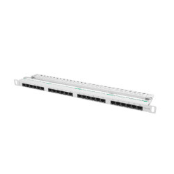 PATCH PANEL 24 PORTŮ 0,5U 19" CAT.5E UTP ŠEDÝ