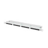 PATCH PANEL 24 PORTŮ 0,5U 19" CAT.5E UTP ŠEDÝ