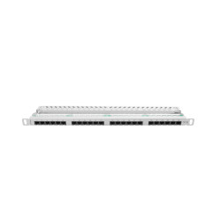PATCH PANEL 24 PORTŮ 0,5U 19" CAT.5E UTP ŠEDÝ