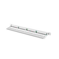 PATCH PANEL 24 PORTŮ 0,5U 19" CAT.5E UTP ŠEDÝ