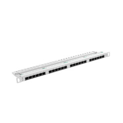 PATCH PANEL 24 PORTŮ 0,5U 19" CAT.5E UTP ŠEDÝ