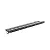 PATCH PANEL 24 PORTŮ 0,5U 19" CAT.6 UTP ČERNÝ