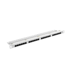 PATCH PANEL 24 PORTŮ 0,5U 19" CAT.6 UTP ŠEDÝ