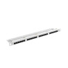 PATCH PANEL 24 PORTŮ 0,5U 19" CAT.6 UTP ŠEDÝ