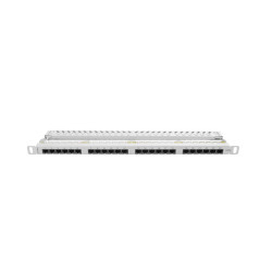 PATCH PANEL 24 PORTŮ 0,5U 19" CAT.6 UTP ŠEDÝ