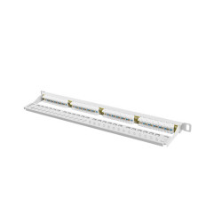PATCH PANEL 24 PORTŮ 0,5U 19" CAT.6 UTP ŠEDÝ