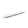 PATCH PANEL 24 PORTŮ 0,5U 19" CAT.6 FTP STÍNĚNÝ ŠEDÝ