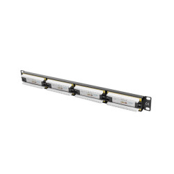 PATCH PANEL 24 PORTŮ 1U 19" CAT.5E UTP ČERNÝ