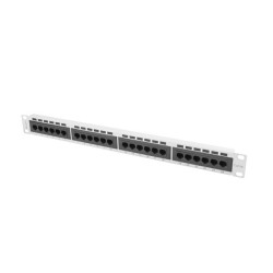 PATCH PANEL 24 PORTŮ 1U 19" CAT.5E UTP ŠEDÝ