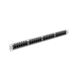 PATCH PANEL 24 PORTŮ 1U 19" CAT.5E UTP ŠEDÝ