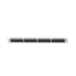 PATCH PANEL 24 PORTŮ 1U 19" CAT.5E UTP ŠEDÝ