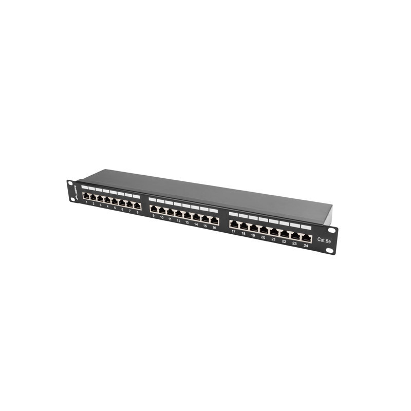 PATCH PANEL 24 PORTŮ 1U 19" CAT.5E FTP STÍNĚNÝ ČERNÝ PATCH PANEL 24 PORTŮ 1U 19" CAT.5E FTP STÍNĚNÝ ČERNÝ