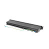 PATCH PANEL 24 PORTŮ 1U 19" CAT.5E FTP STÍNĚNÝ ČERNÝ