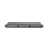 PATCH PANEL 24 PORTŮ 1U 19" CAT.5E FTP STÍNĚNÝ ČERNÝ