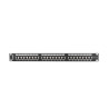 PATCH PANEL 24 PORTŮ 1U 19" CAT.5E FTP STÍNĚNÝ ČERNÝ