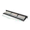 PATCH PANEL 24 PORTŮ 1U 19" CAT.5E FTP STÍNĚNÝ ČERNÝ